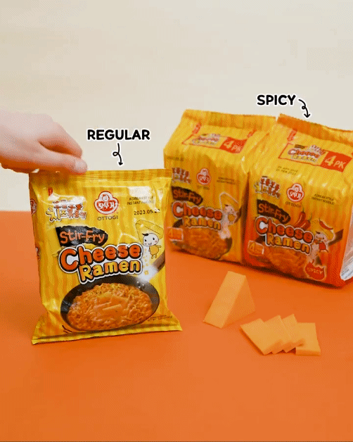 Ramen Cheese Stir Fry (Spicy)