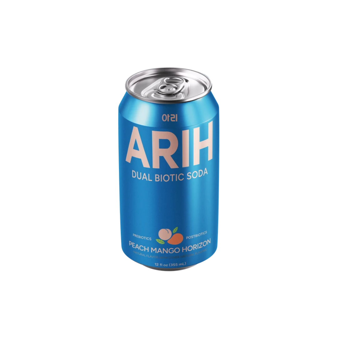 Bebida ARIH Dual Biotic Soda (Peach Mango Horizon)