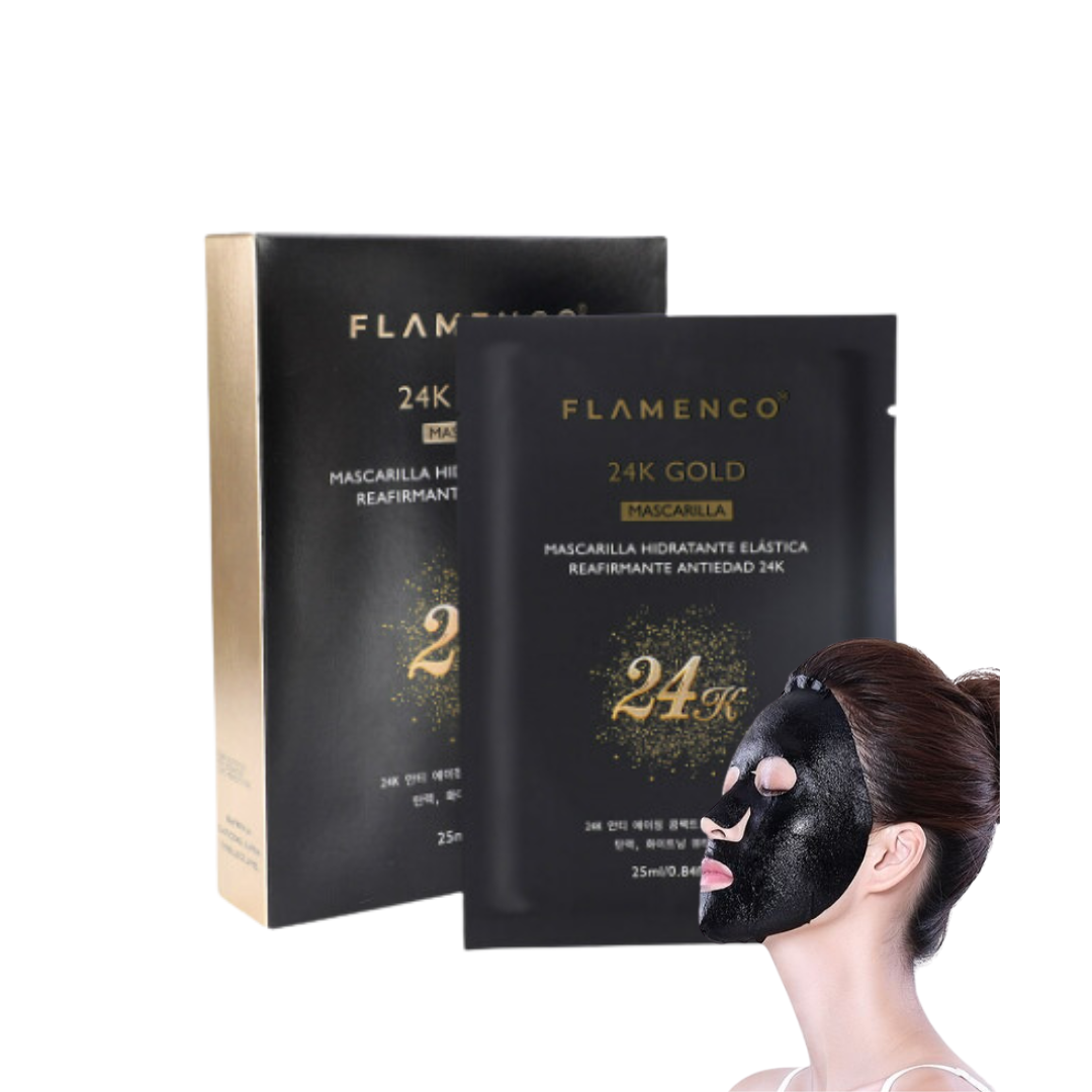 Mascarilla Facial Oro 24K Gold Anti-edad x Caja de 10 Unidades