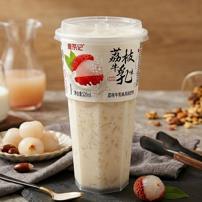 Bebida de Leche con Lychee (Estilo Taiwán)