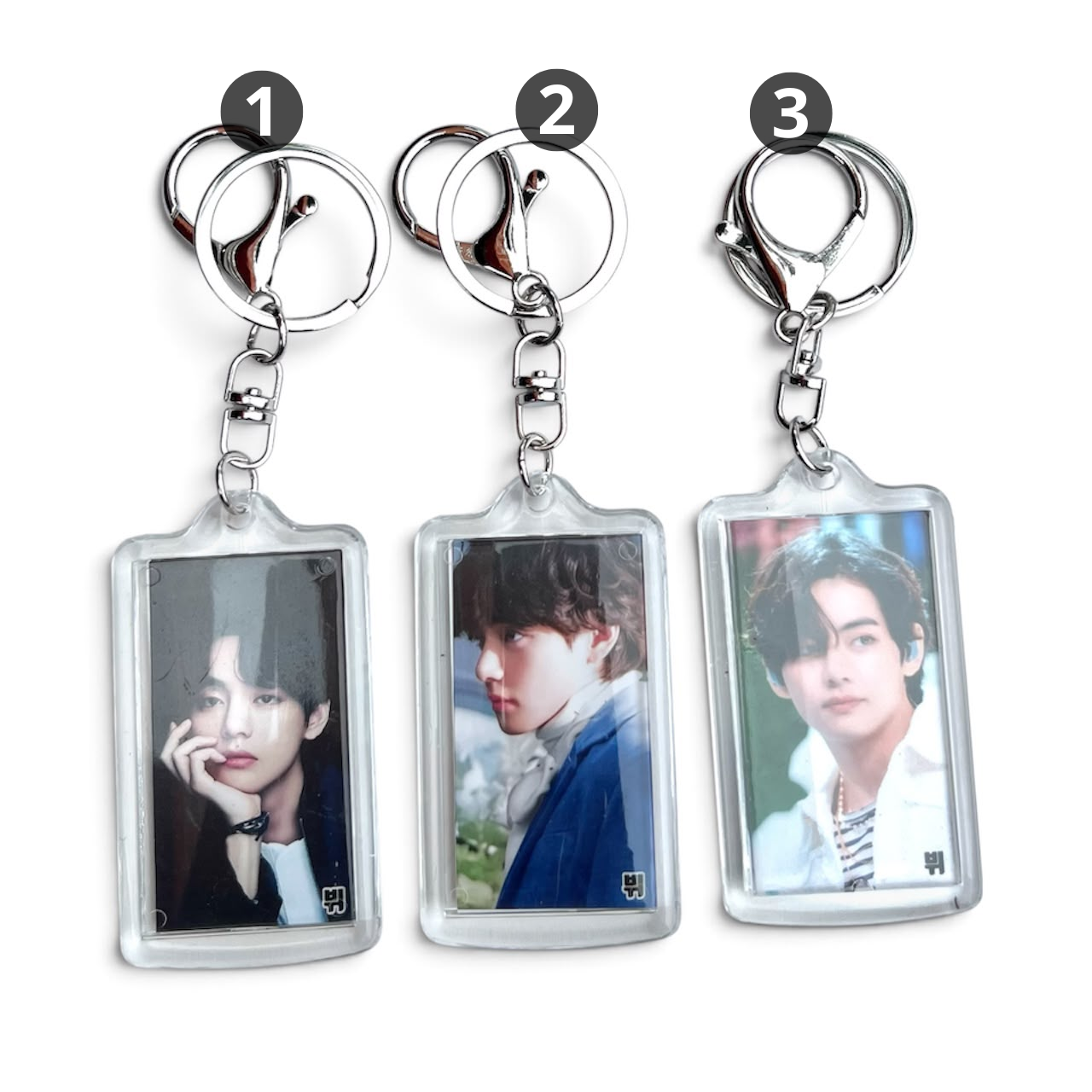 BTS Llavero Cuadrado — V