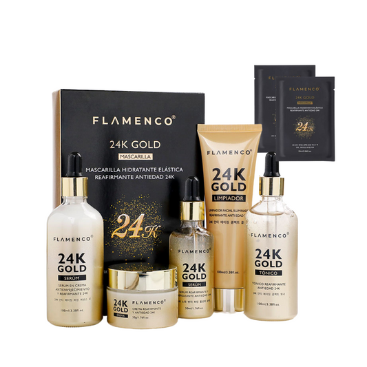 Set Completo Skincare 24K Gold + 2 Mascarillas