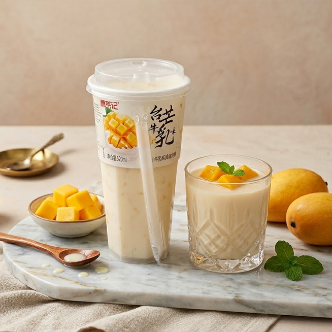 Bebida de Leche con Mango (Estilo Taiwán)