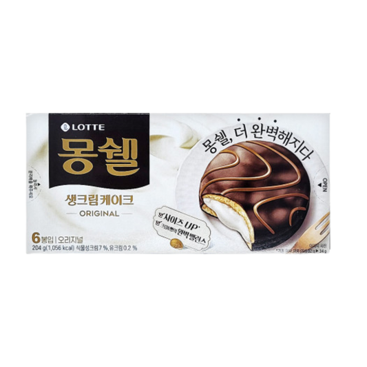 Lotte Dream Mongshell Cream Cake Caja de 6 Unidades