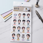 Set de stickers chibi – BTS Edition