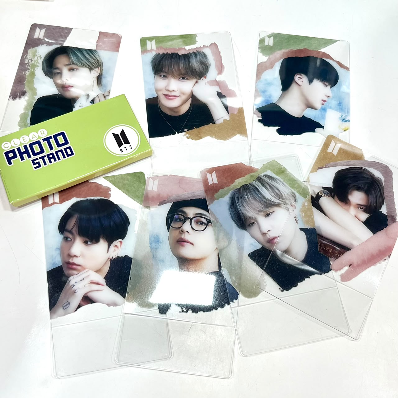 BTS Clear Photo Stand Set