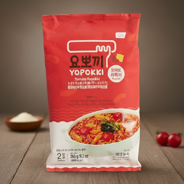 Yopokki Rapokki Tteok+Ramen (Tomato)-2Porción
