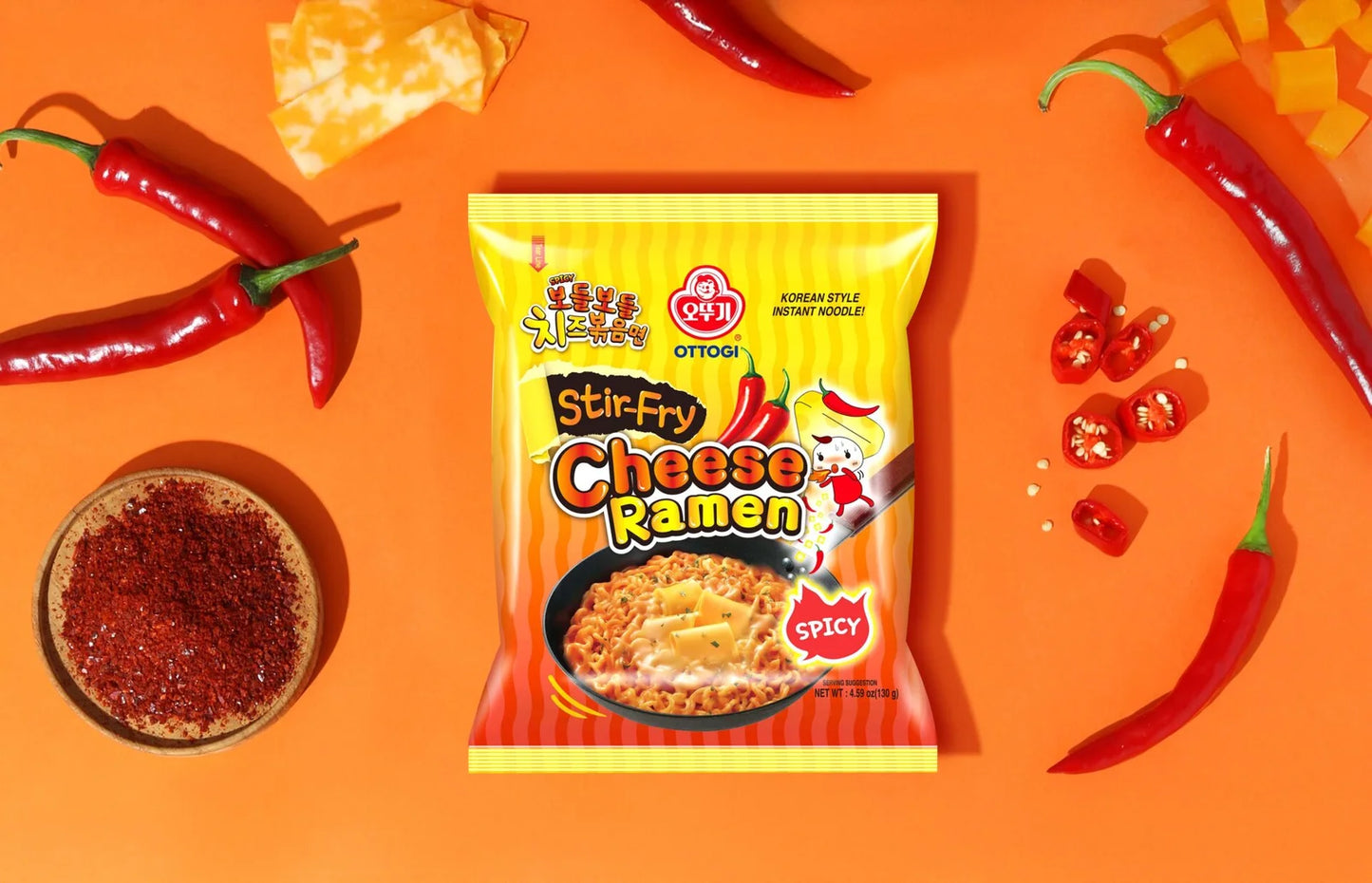 Ramen Cheese Stir Fry (Spicy)